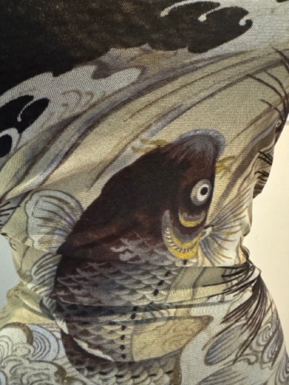 Rare Archive Jean Paul Gaultier Koi Fish Mesh Illusion Strapless Maxi Dress XS-S - Picture 4 of 8
